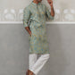 Designer Silk Blend Kurta Pyjama for Men ( JOKP P 5309 P 5309Sea-Green ) [FF] [A-1-4]