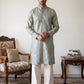 Designer Silk Blend Kurta with Korean Pants
