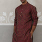 Silk Blend Designer Kurta Pyjama for Men ( JOKP P 5311 P 5311Maroon ) [FF] [A-1-4]