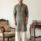 Silk Blend Designer Kurta with Korean Pants