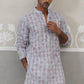 Printed and Emrbroidered Kurta Pyjama Set ( JOKP P 5314Blue ) [FF] [C-10]