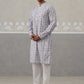 Printed and Emrbroidered Kurta Pyjama Set ( JOKP P 5314Blue ) [FF] [C-10]