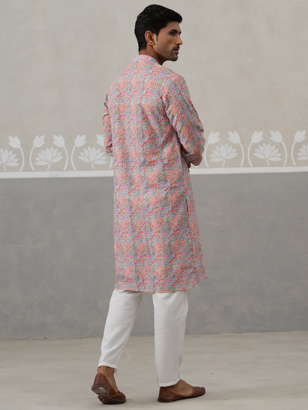Printed and Emrbroidered Kurta Pyjama Set ( JOKP P 5314Multi ) [FF] [C-10]