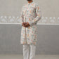Printed and Emrbroidered Kurta Pyjama Set ( JOKP P 5314 P 5314Off-White ) [FF] [C-10]