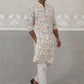 Printed and Emrbroidered Kurta Pyjama Set ( JOKP P 5314 P 5314Off-White ) [FF] [C-10]