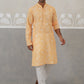 Printed and Emrbroidered Kurta Pyjama Set ( JOKP P 5314Orange ) [FF] [C-10]