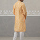 Printed and Emrbroidered Kurta Pyjama Set ( JOKP P 5314Orange ) [FF] [C-10]