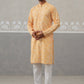 Printed and Emrbroidered Kurta Pyjama Set ( JOKP P 5314Orange ) [FF] [C-10]