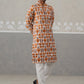 Silk Blend Woven Design Kurta Pyjama Set (JOKP P 5315 Orange )
