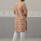 Silk Blend Woven Design Kurta Pyjama Set (JOKP P 5315 Orange )