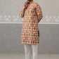 Silk Blend Woven Design Kurta Pyjama Set (JOKP P 5315 Orange )