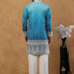 Designer Embroidery Silk Blend Kurta with korean Pants ( JOKP PJ11W E 5317 Peacock )