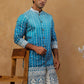 Designer Embroidery Silk Blend Kurta with korean Pants ( JOKP PJ11W E 5317 Peacock )