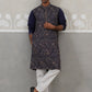 Traditional Embroidered Kurta for Men ( JOKP P 5318 P 5318Navy ) [FF] [A-6-7]