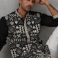 Silk Blend Embroidered Kurta Pyjama Set (JOKP P 5325 Black ) [FF] [B-10]