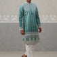 Silk Blend Kurta Pyjama Set ( JOKP P 5328 P 5328Peacock )