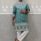 Silk Blend Kurta Pyjama Set ( JOKP P 5328 P 5328Peacock )