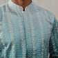 Silk Blend Kurta Pyjama Set ( JOKP P 5328 P 5328Peacock )