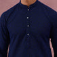Traditional Cotton Blend Embroidered Kurta Pyjama ( 65KP P 5334Navy S ) [FF] [F-1-2-3-4]