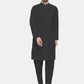 Jompers Men's Black Solid Cotton Kurta Payjama Set ( JOKP 555Black )