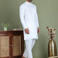 White Solid Kurta with Pyjama ( JOKP 555White )