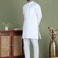 White Solid Kurta with Pyjama ( JOKP 555White )