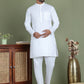 White Solid Kurta with Pyjama ( JOKP 555White )
