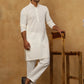 Men’s Ethnic Chikankari Kurta Pyjama ( JOKP P 561Cream )