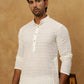 Men’s Ethnic Chikankari Kurta Pyjama ( JOKP P 561Cream )
