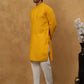 Men’s Ethnic Chikankari Kurta Pyjama ( JOKP P 561Mustard )