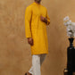 Men’s Ethnic Chikankari Kurta Pyjama ( JOKP P 561Mustard )