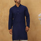 Men’s Ethnic Chikankari Kurta Pyjama ( JOKP P 561Navy )