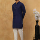 Men’s Ethnic Chikankari Kurta Pyjama ( JOKP P 561Navy )