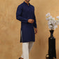 Men’s Ethnic Chikankari Kurta Pyjama ( JOKP P 561Navy )