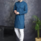 Chikankari Pure Cotton Kurta with Churidar ( JOKP 561Peacock )