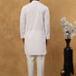 Men’s Ethnic Chikankari Kurta Pyjama ( JOKP P 561White )