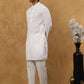 Men’s Ethnic Chikankari Kurta Pyjama ( JOKP P 561White )