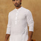 Men’s Ethnic Chikankari Kurta Pyjama ( JOKP P 561White )