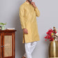 Jacquard Kurta Payjama Sets For Men ( NJOKP P 568Golden )