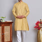 Jacquard Kurta Payjama Sets For Men ( NJOKP P 568Golden )