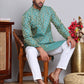 Jacquard Kurta Payjama Sets For Men ( JOKP P 568 Green )