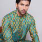 Jacquard Kurta Payjama Sets For Men ( NJOKP 586Green )