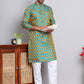 Jacquard Kurta Payjama Sets For Men ( NJOKP 586Green )