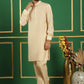 Solid Silk Blend Kurta with Churidar