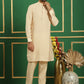 Solid Silk Blend Kurta with Churidar