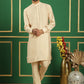 Solid Silk Blend Kurta with Churidar