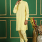 Solid Silk Blend Kurta with Churidar