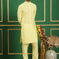 Solid Silk Blend Kurta with Churidar