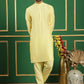 Solid Silk Blend Kurta with Churidar