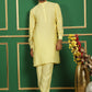 Solid Silk Blend Kurta with Churidar